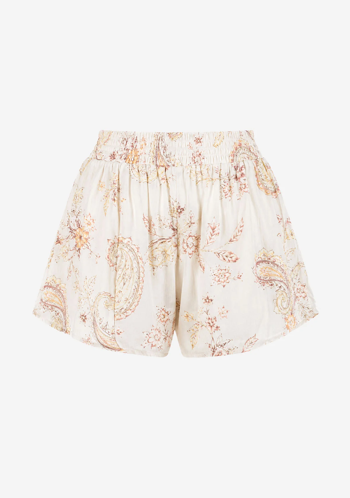 Pleated Print Detail Shorts Print - Image 5