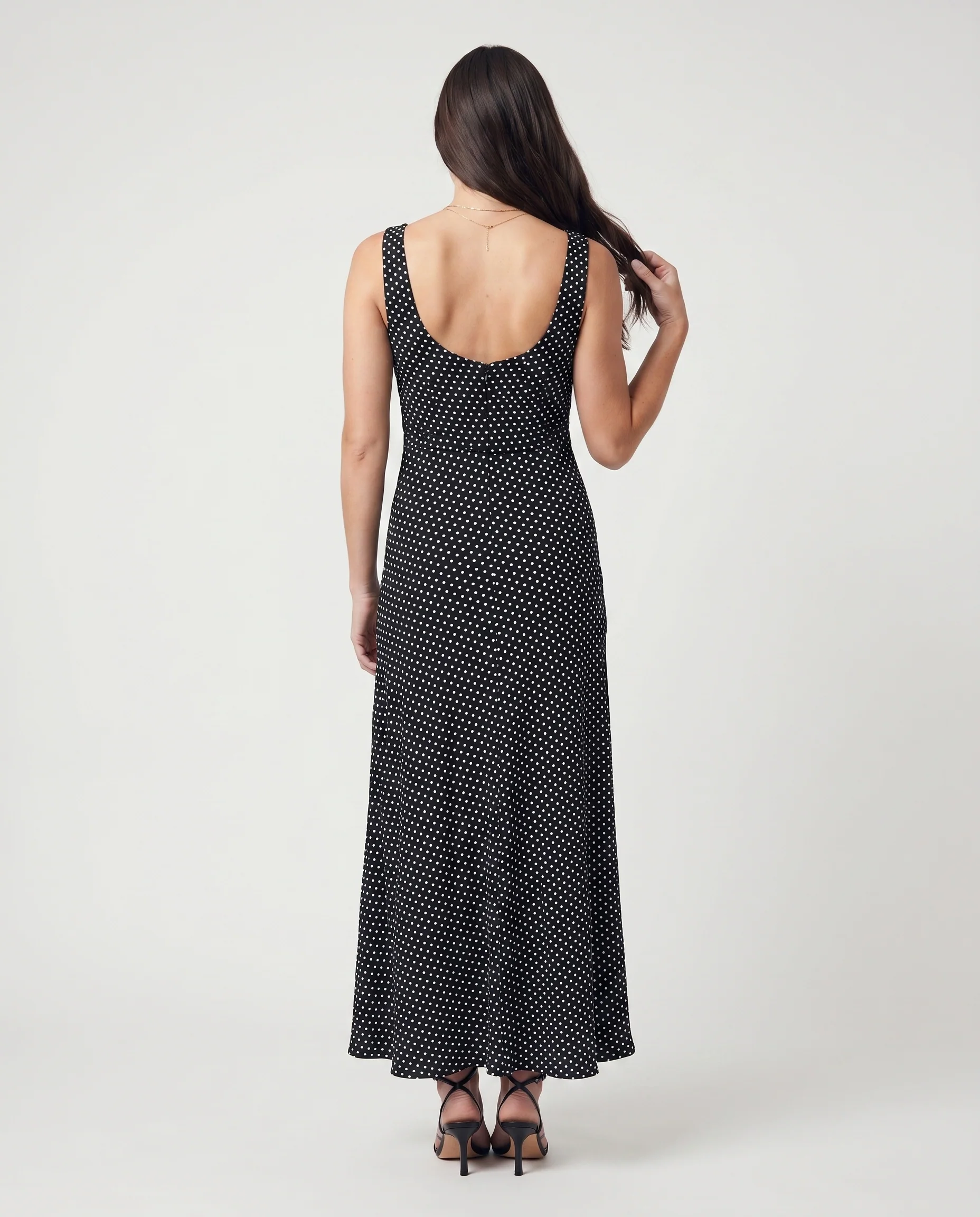 Polka Dot Dress Black/White - Image 6