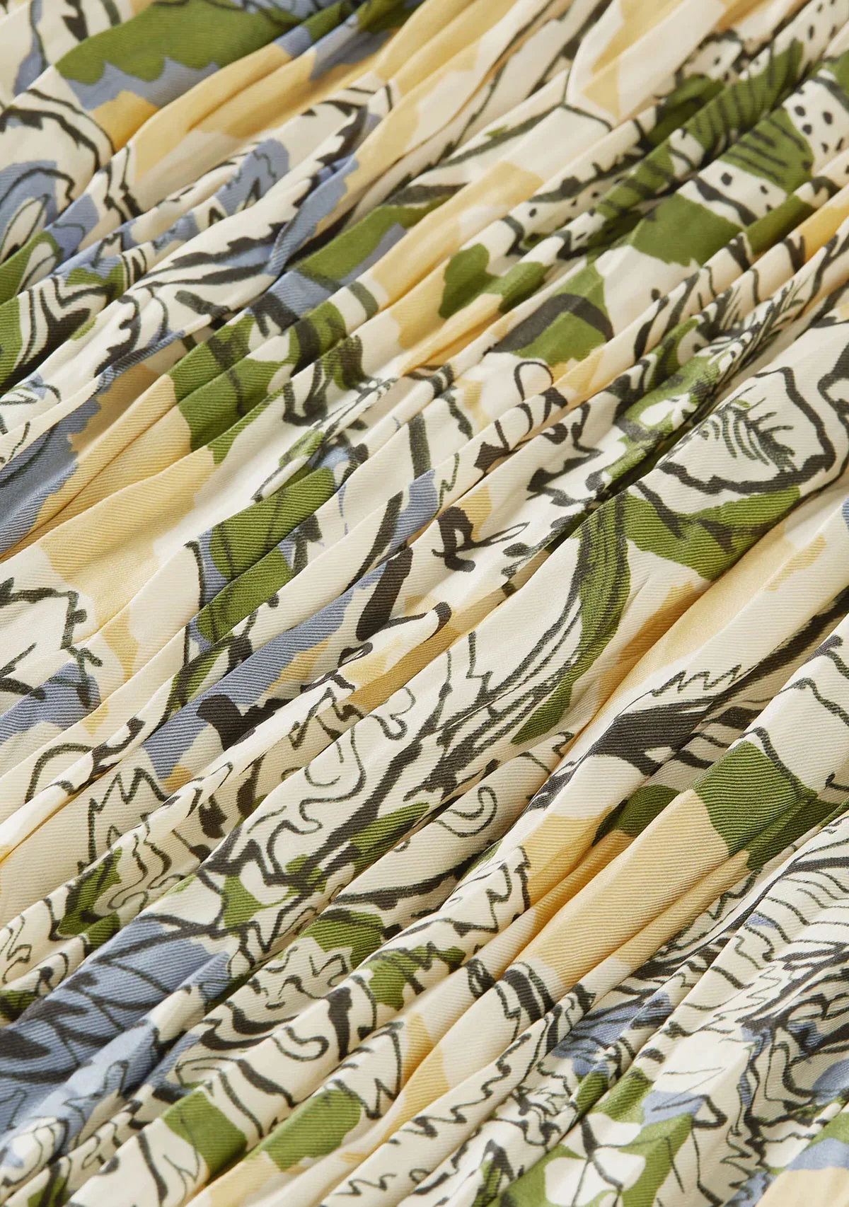 Printed Micro Pleat Skirt Lucky Bandana Multi Parsnip - Image 4