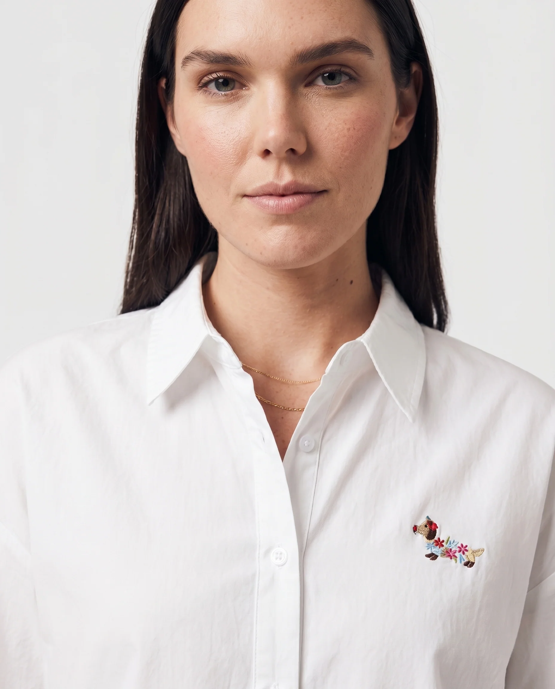 Relaxed Fit White Shirt White