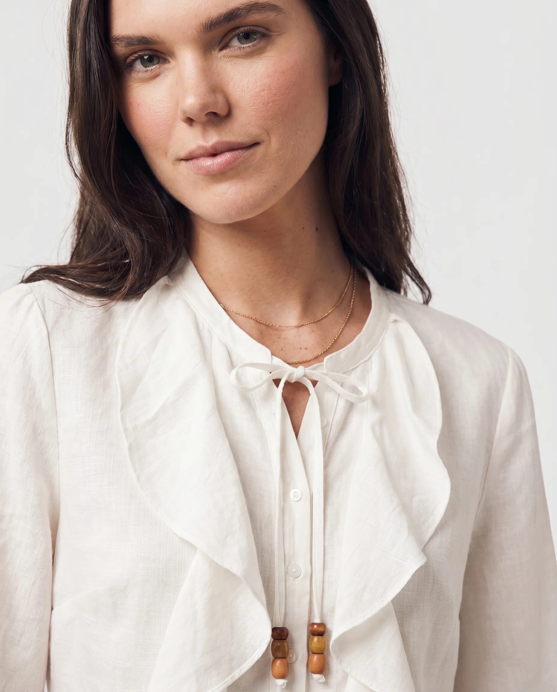 Sand Flow Blouse Beige - Image 2