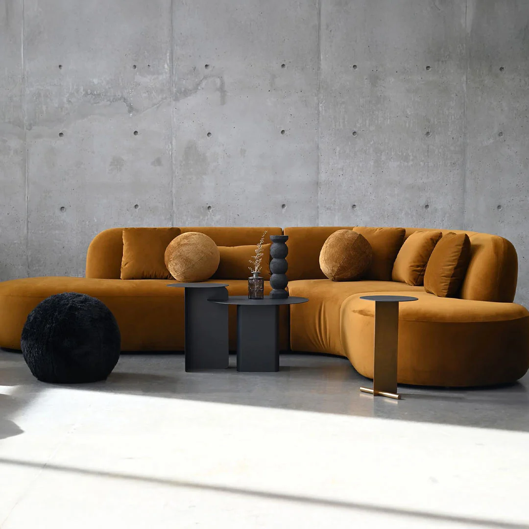 ITZA Chaise Facing Right Sectional Calendula Fabric 3-Piece - Image 2
