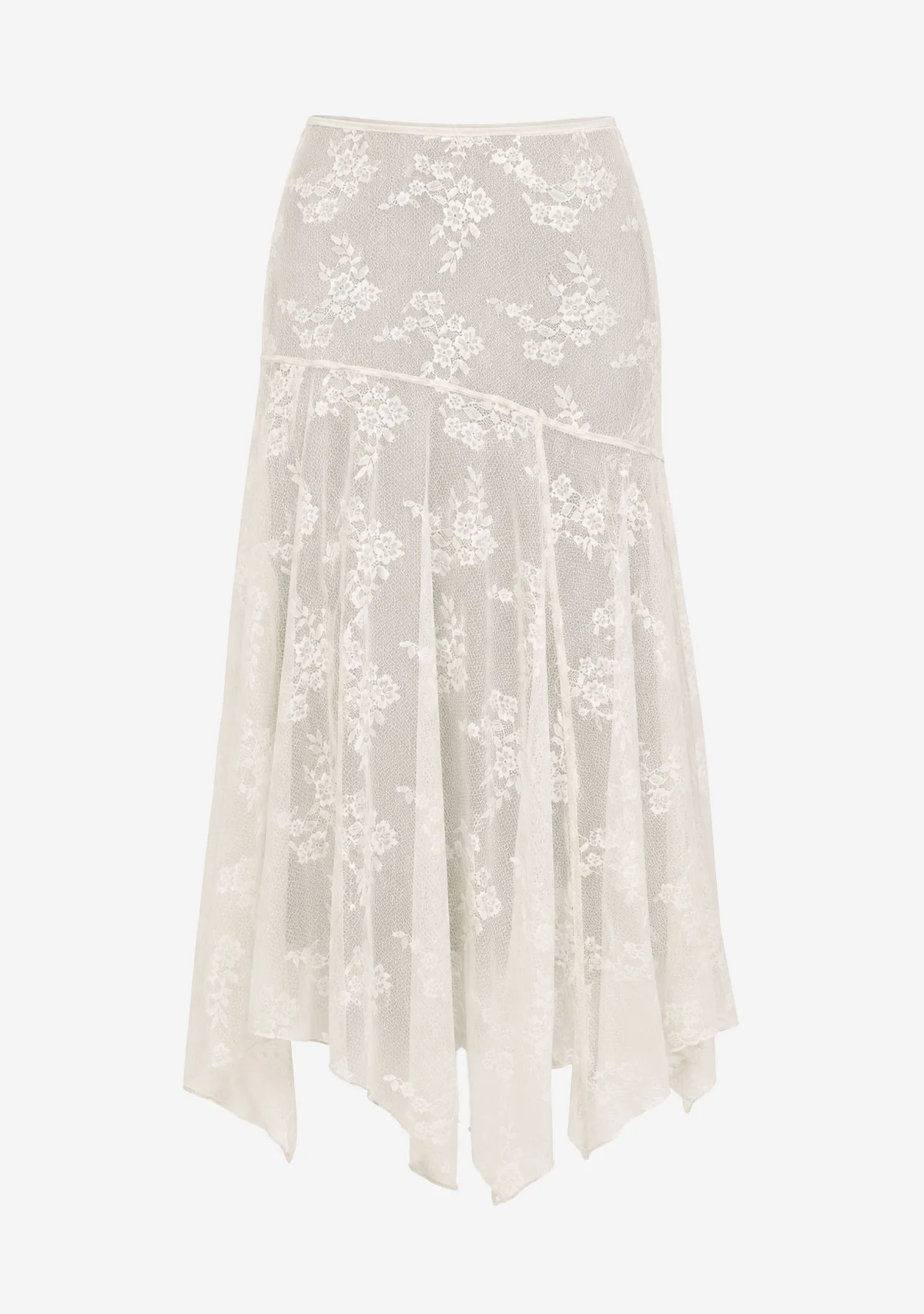 Sheer Lace Skirt Cream