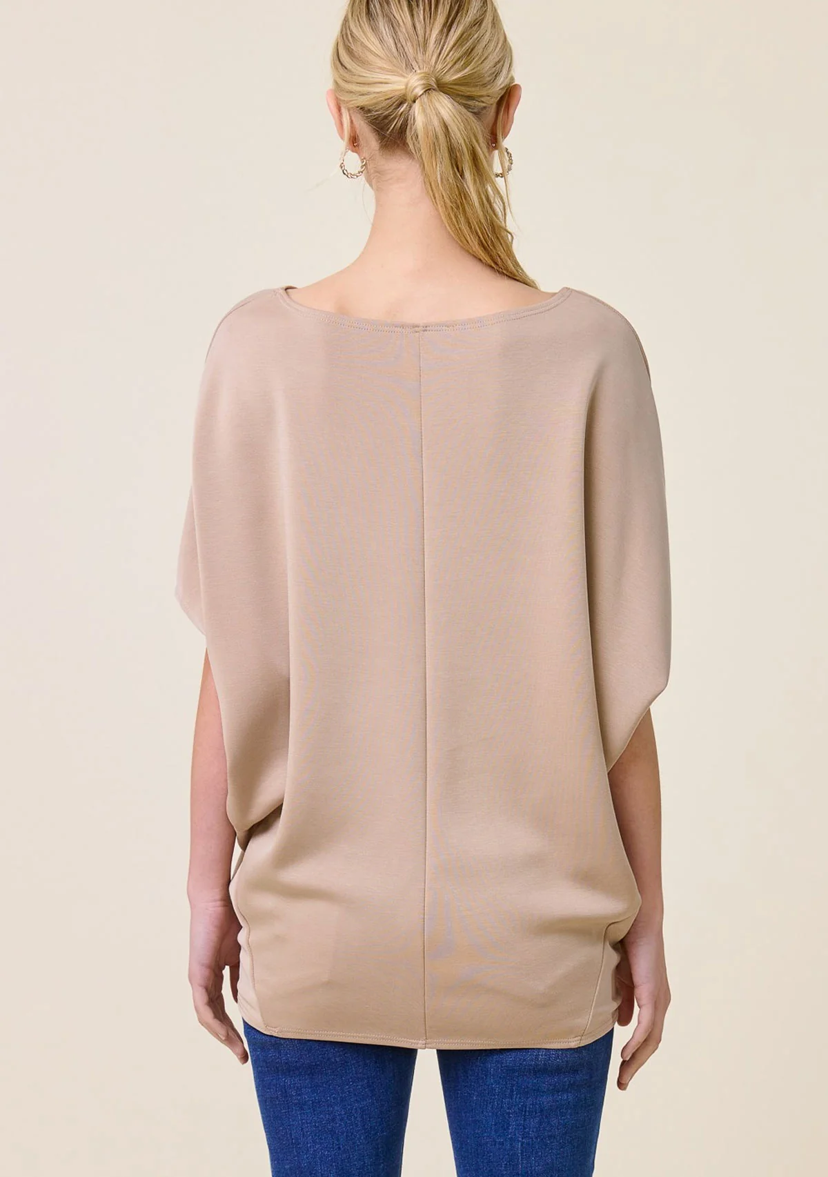 Short Sleeve Scuba Oversized Top Coco - Image 3