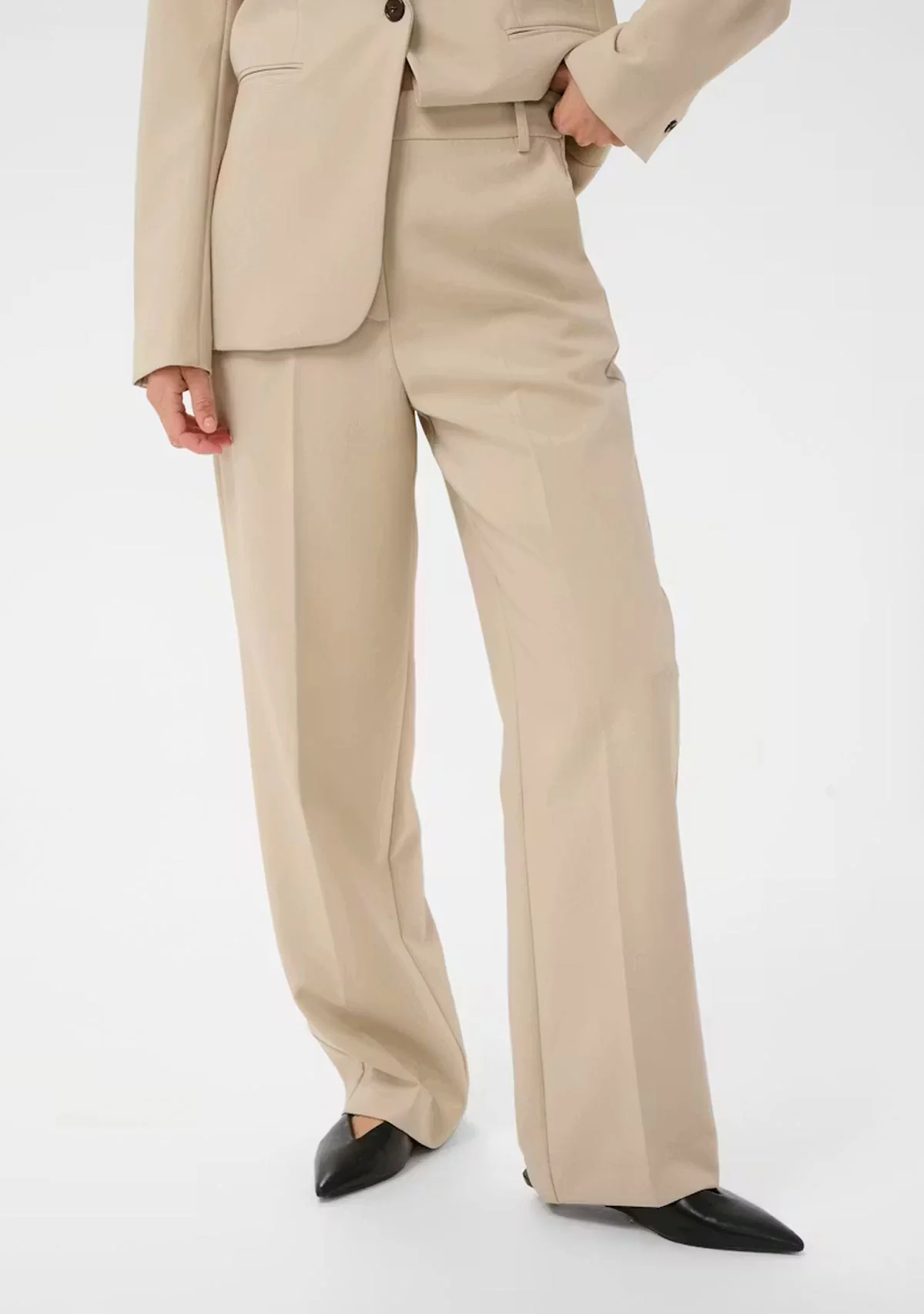 SLCorinne Suiting Pants Oatmeal - Image 2