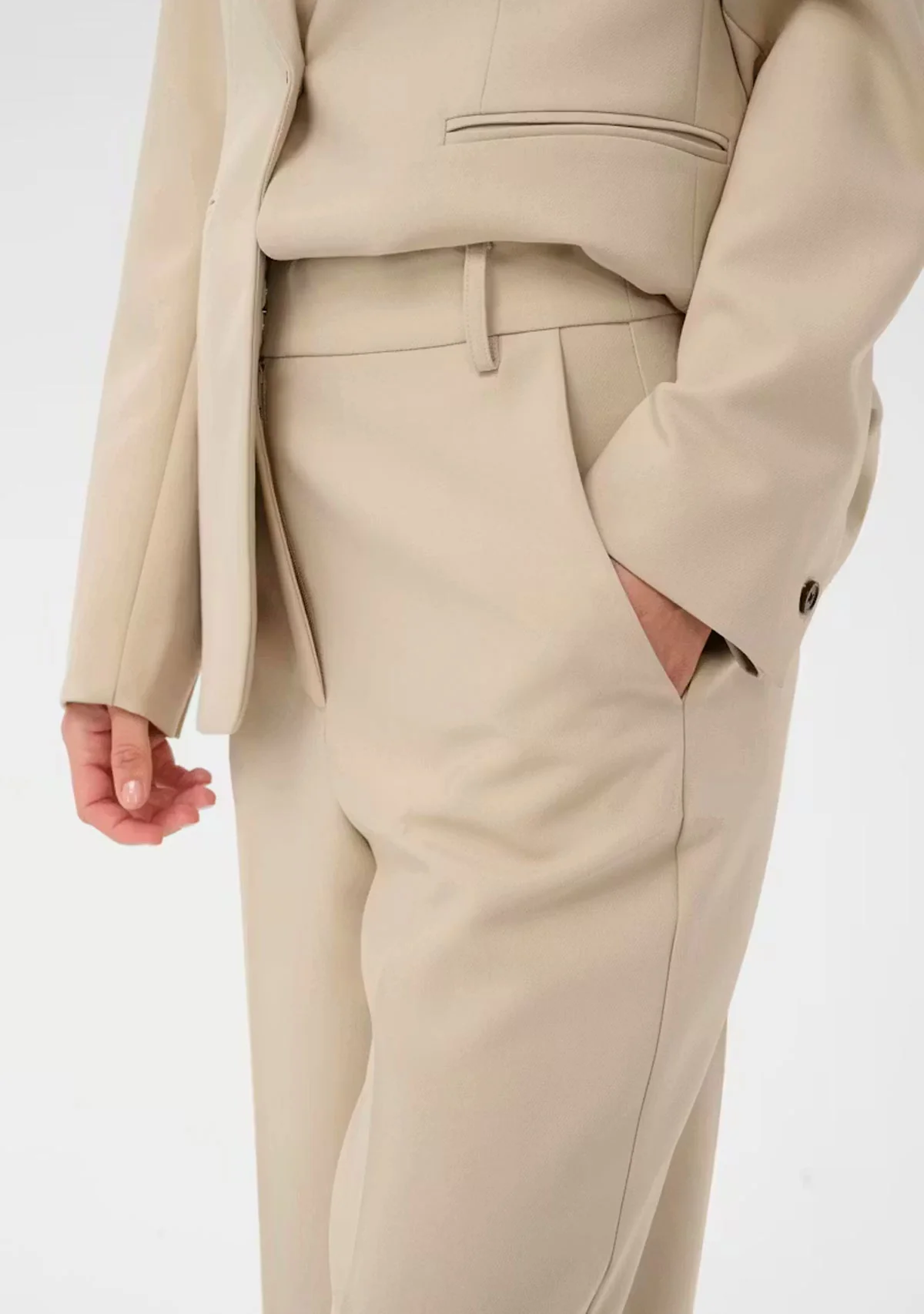 SLCorinne Suiting Pants Oatmeal - Image 4