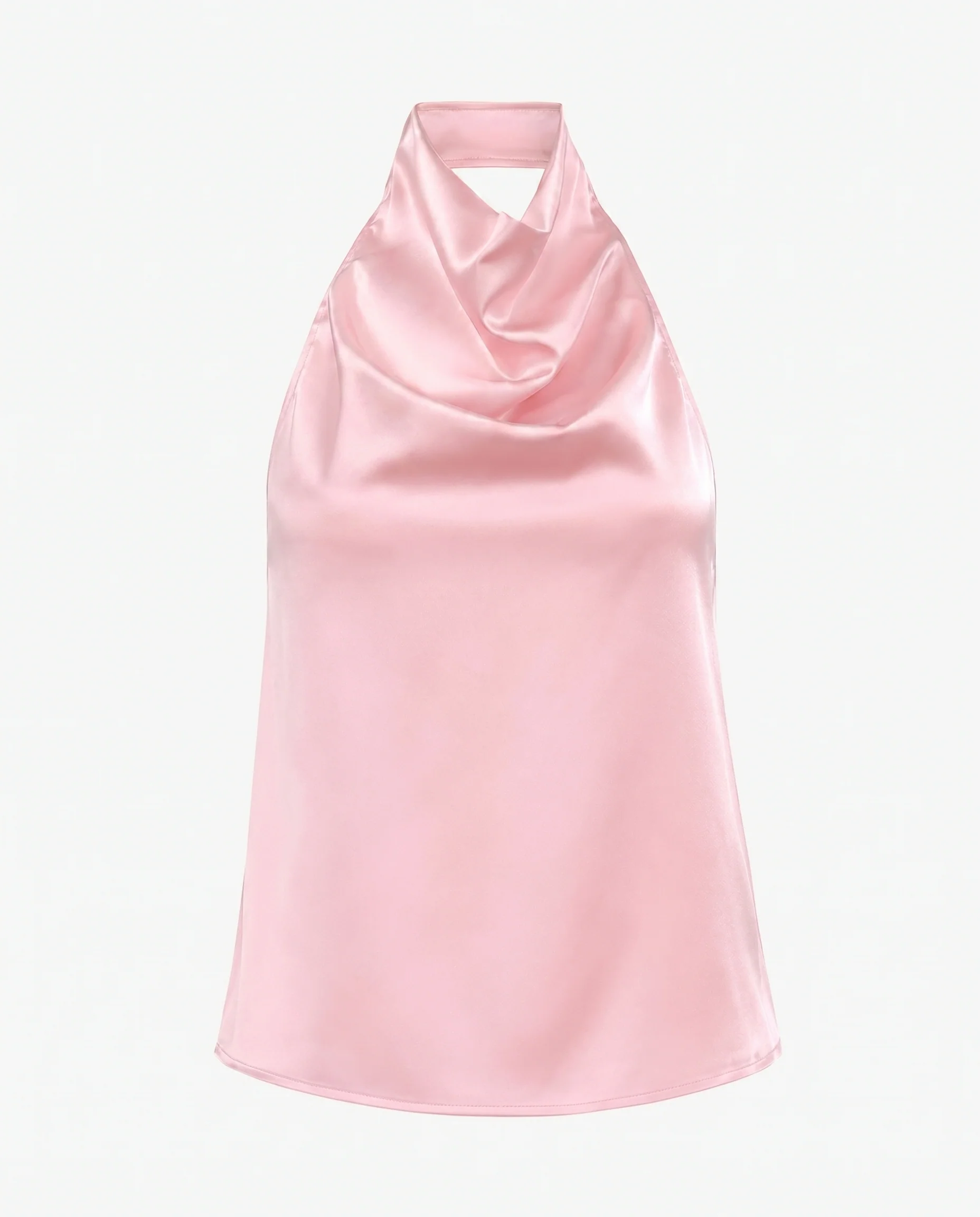 Sleeveless Cowl Neck Top Pink - Image 6