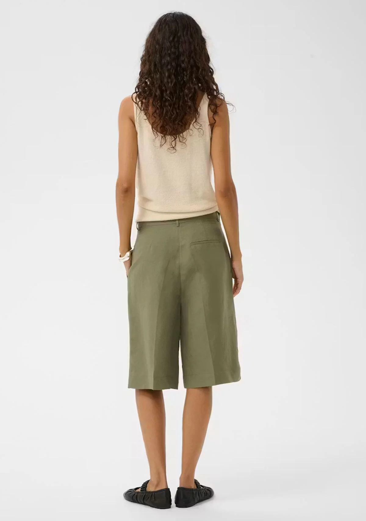 Slragna Malika Shorts Dusky Green - Image 4