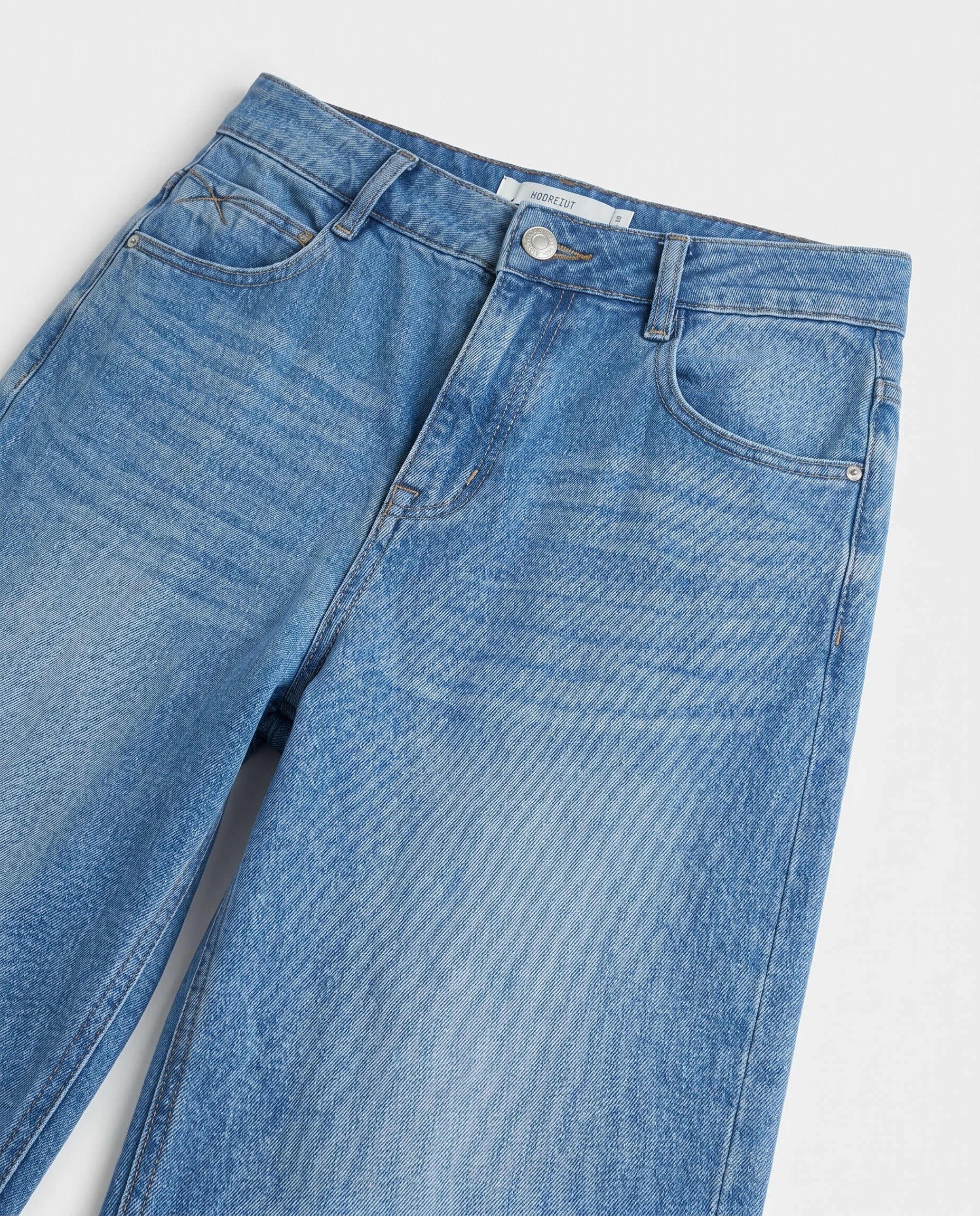 Soft Flare Wide Leg Jeans Denim Blue - Image 8