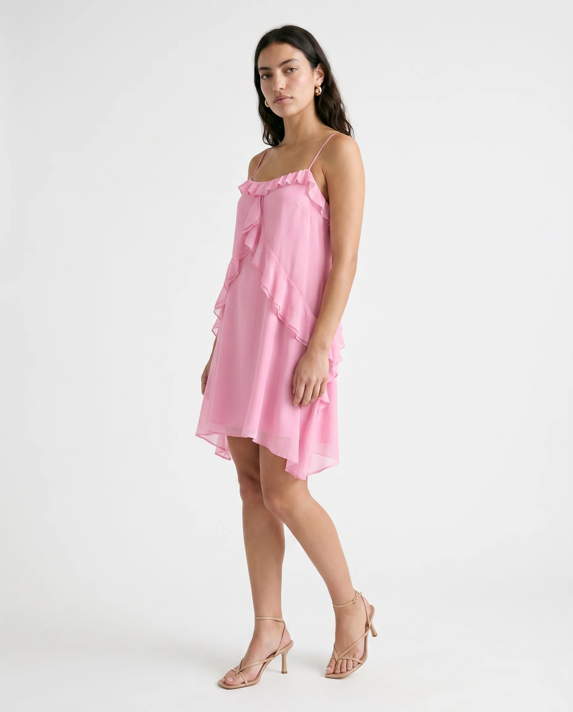 Soft Gathered Dress Pink - Image 5