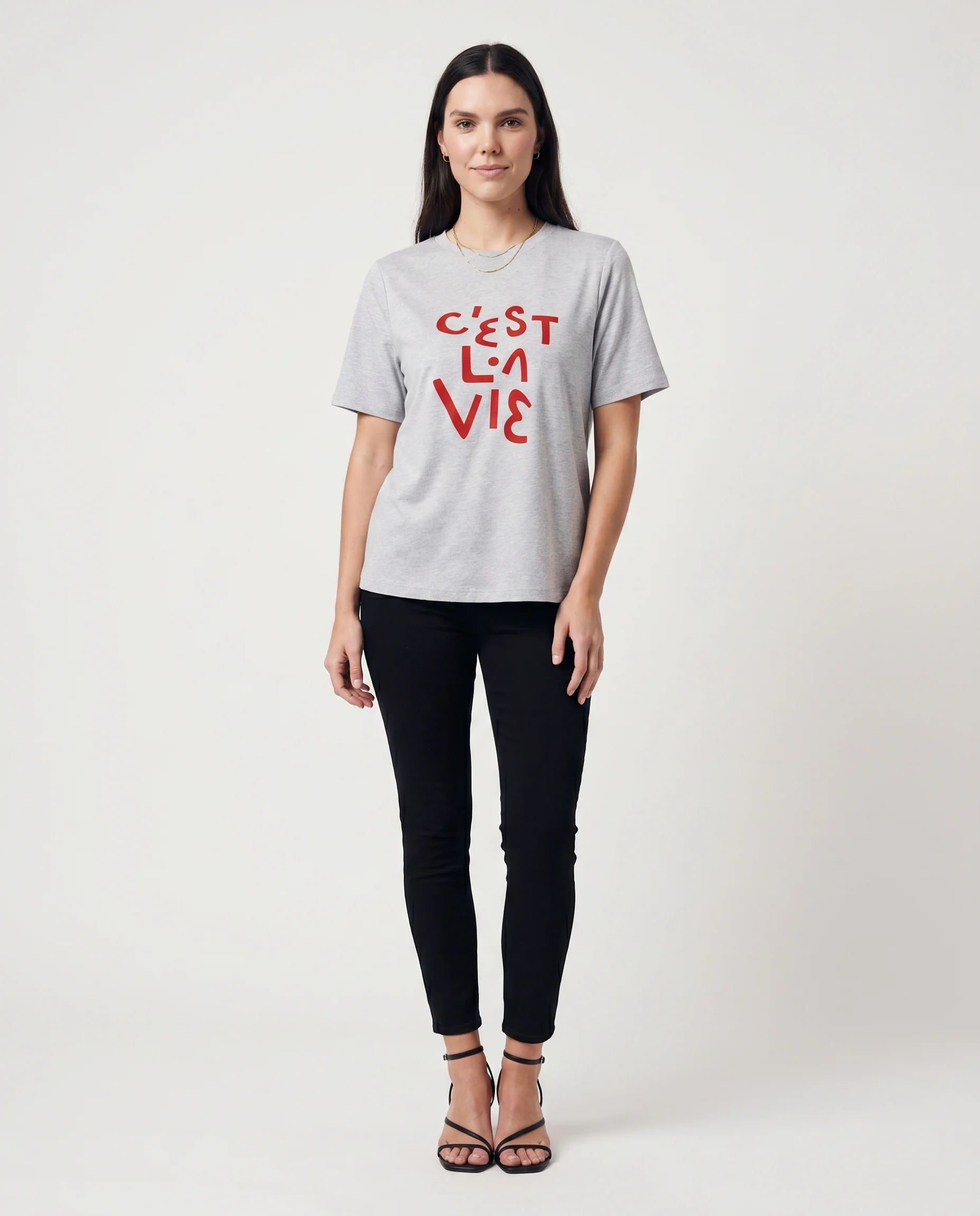 Statement Graphic Tee Gray - Image 2