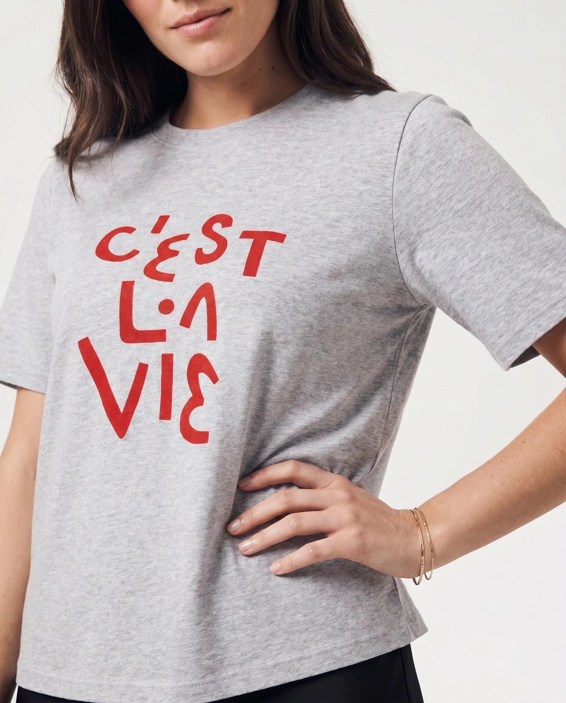 Statement Graphic Tee Gray - Image 3