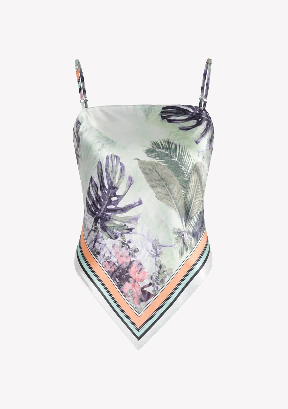 Strapless Printed Top