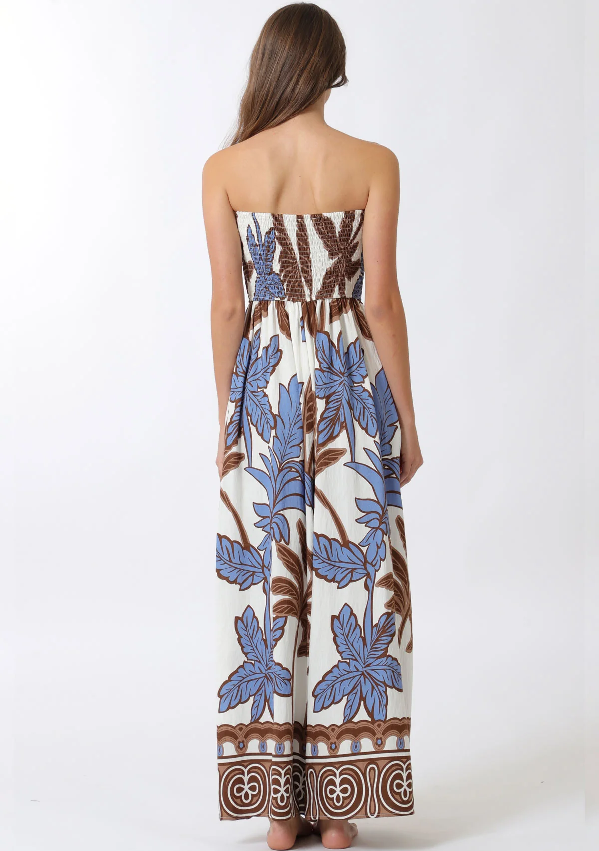 Tie Front Chest Tube Elastic Back Waisted Jumpsuit - Image 4