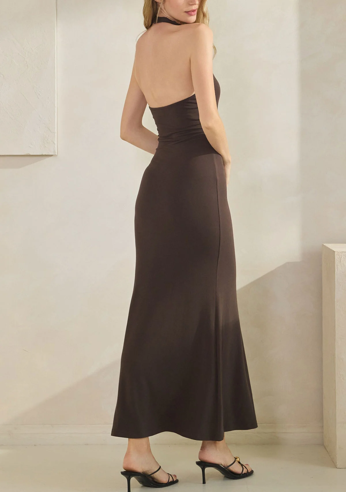 Twist Halter Slit Maxi Dress - Image 3