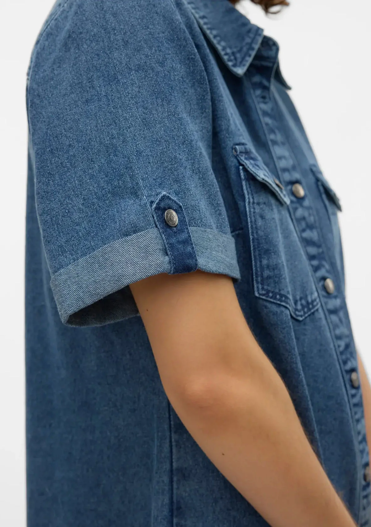 VM Jennie SS Short Denim Dress - Image 5
