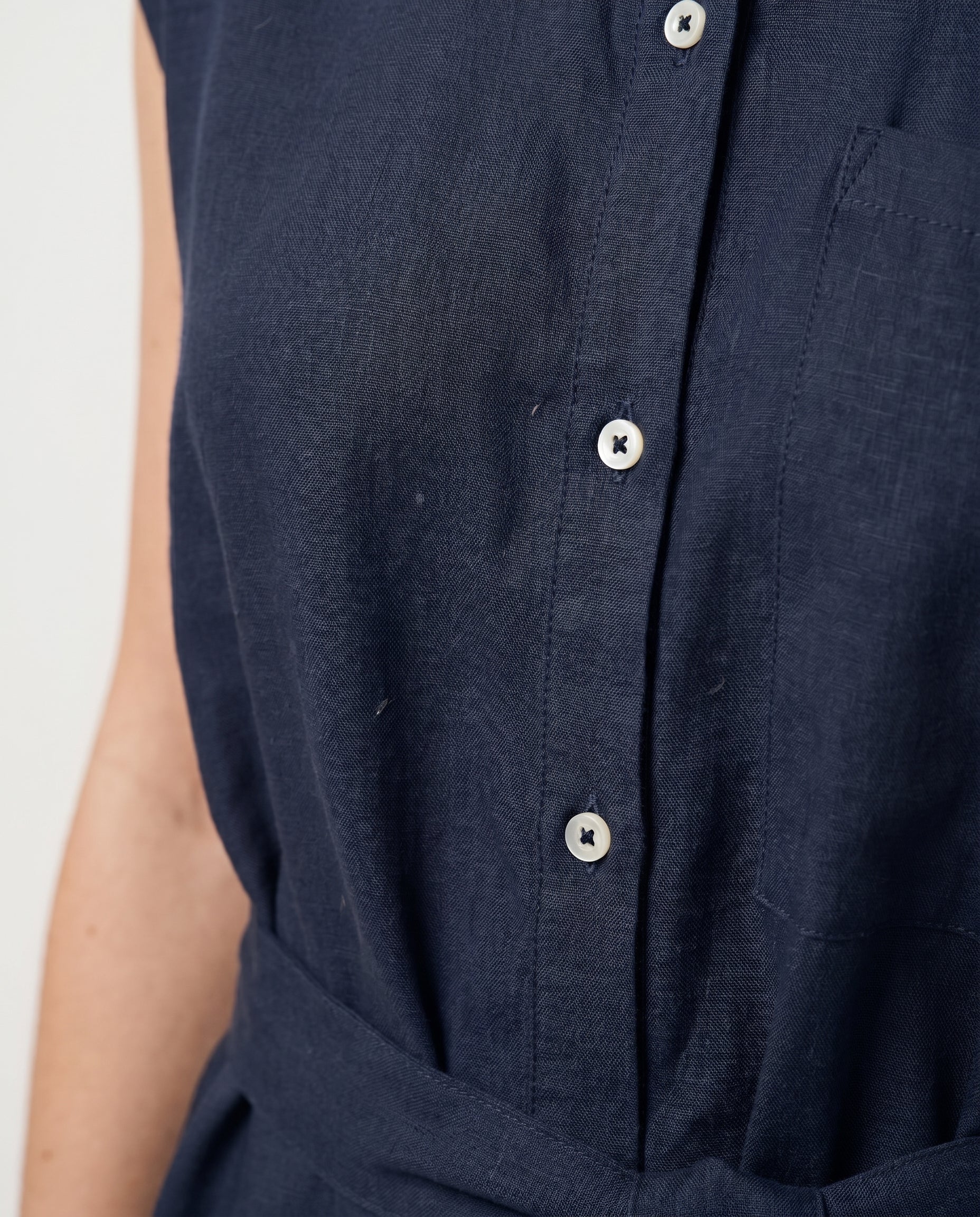 Vm Mymilo Calf Shirt Dress Navy Blazer - Image 7