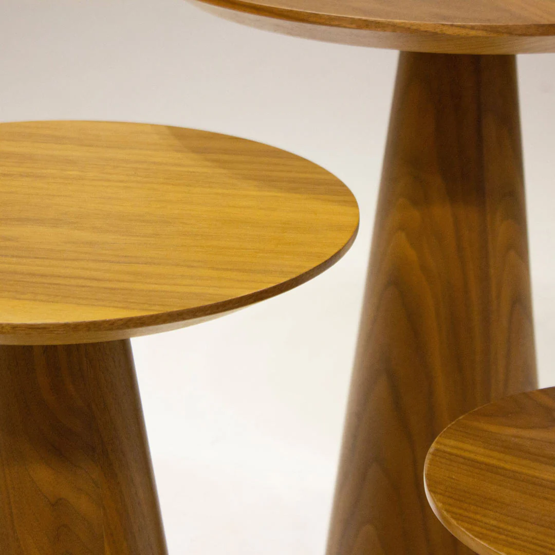 TOWER Low End Table Walnut Veneer - Image 2